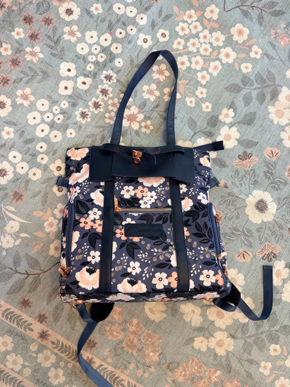 Sarah Wells Marie Le floral bag